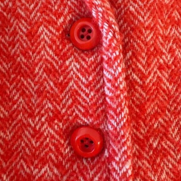 J.‎Crew Collection  Vintage Tweed Blazer Orange Blazer Jacket Size 8 - Picture 4 of 7